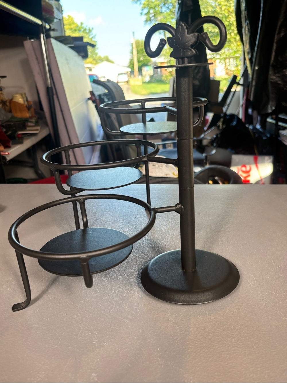 Longaberger Black Metal Tiered Display Stand